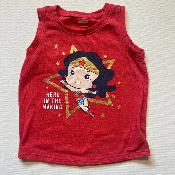 Old Navy Toddler Wonder Woman Cotton Blend Tank Top (2T) - Picture 1 of 4